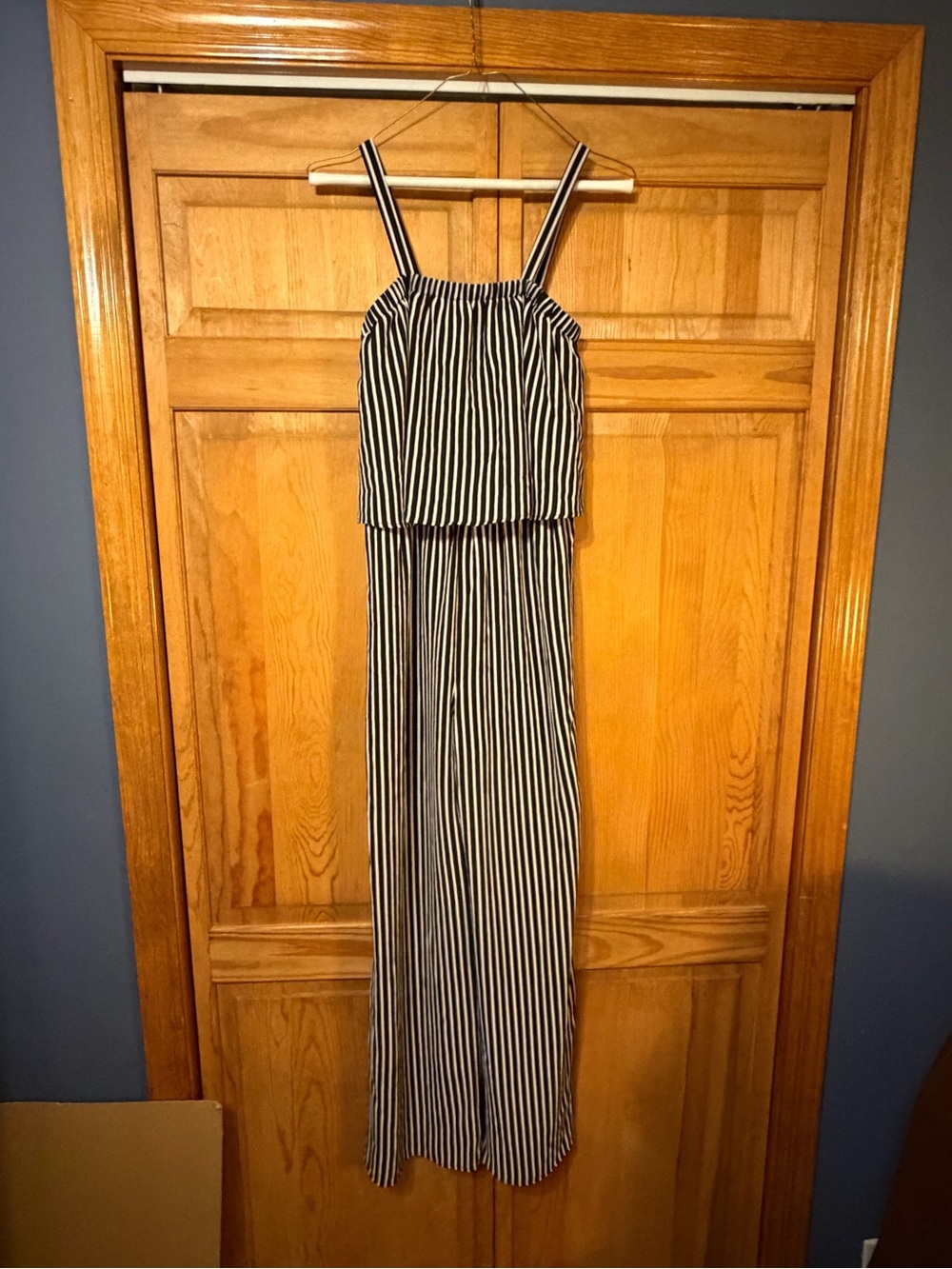 Como Vintage Black and White Stripe Romper